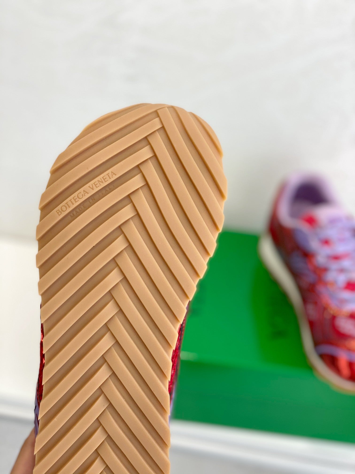 Red/Purple Bottega Venetas